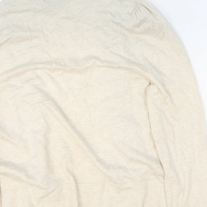 Wallis Girls Beige V-Neck Viscose Cardigan Jumper Size S