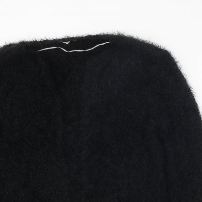 Love Knitwear Womens Black V-Neck Polyester Wrap Jumper Size 20