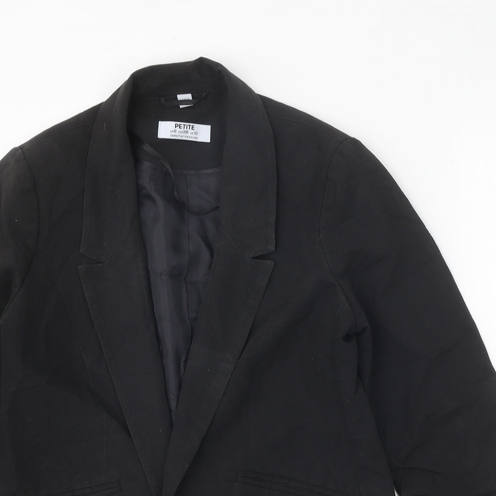 Dorothy Perkins Womens Black Polyester Jacket Blazer Size 10