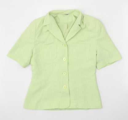 George Womens Green Polyester Jacket Suit Jacket Size 12