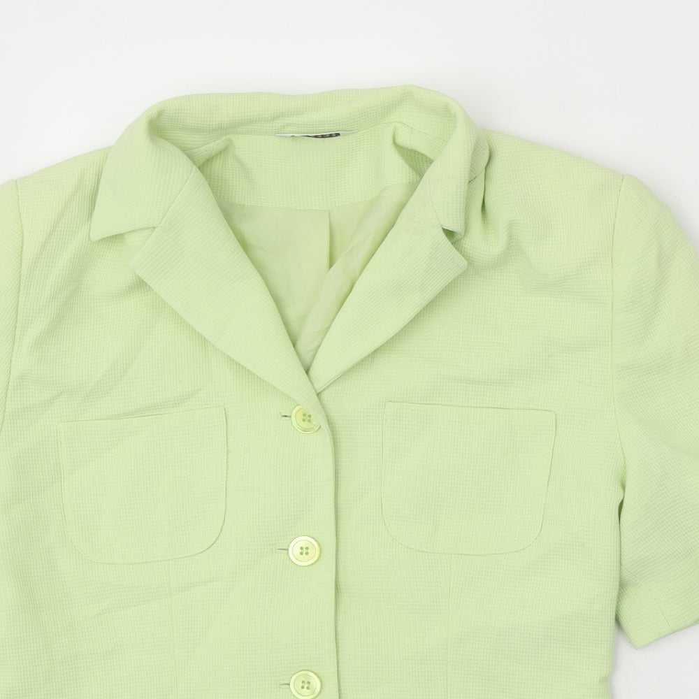 George Womens Green Polyester Jacket Suit Jacket Size 12