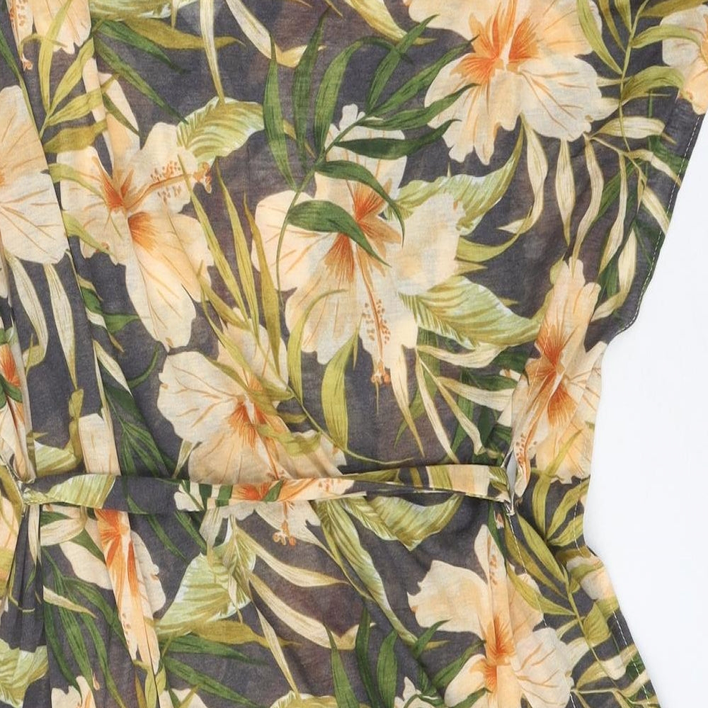 Womens UK Size L H&M Multicoloured Wrap Blouse