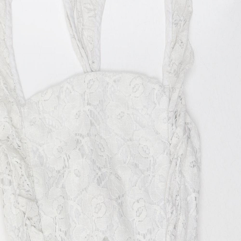 Reverse Womens White Polyester Playsuit One-Piece Size S Pullover