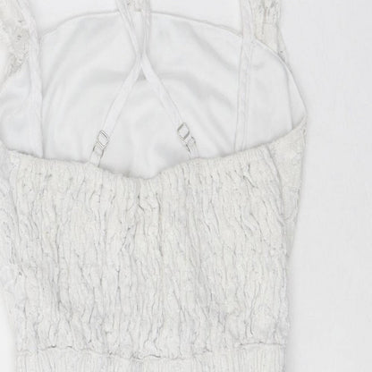 Reverse Womens White Polyester Playsuit One-Piece Size S Pullover
