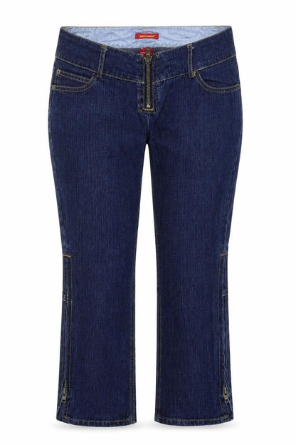 blueasphat Womens Blue Polyester Straight Jeans Size 30 in Relaxed Zip