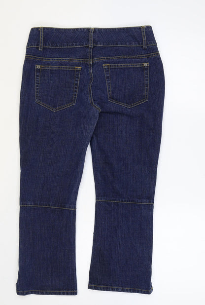 blueasphat Womens Blue Polyester Straight Jeans Size 30 in Relaxed Zip