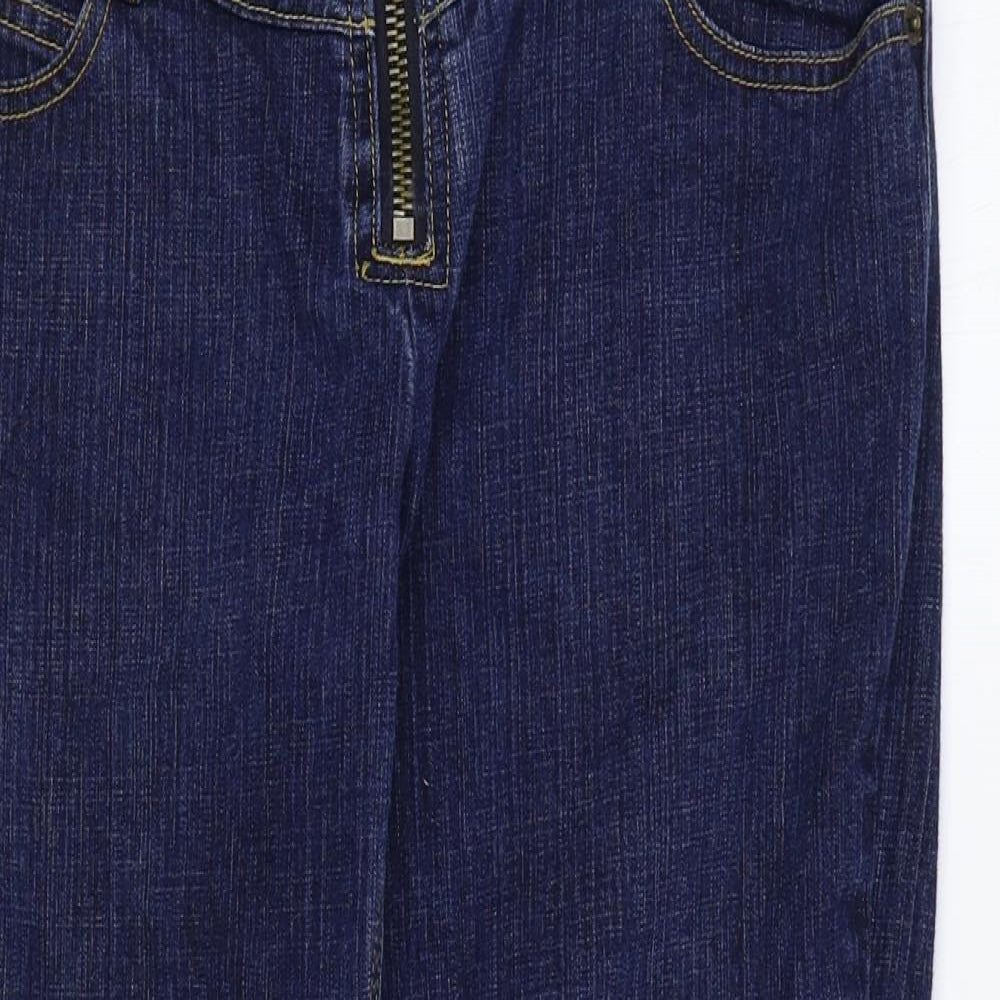 blueasphat Womens Blue Polyester Straight Jeans Size 30 in Relaxed Zip