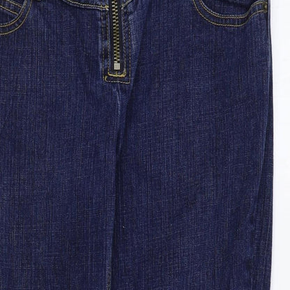 blueasphat Womens Blue Polyester Straight Jeans Size 30 in Relaxed Zip