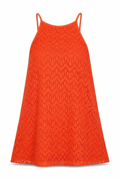 Womens UK Size 4 Atmosphere Orange Basic Tank