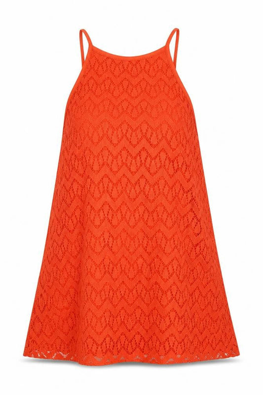 Womens UK Size 4 Atmosphere Orange Basic Tank