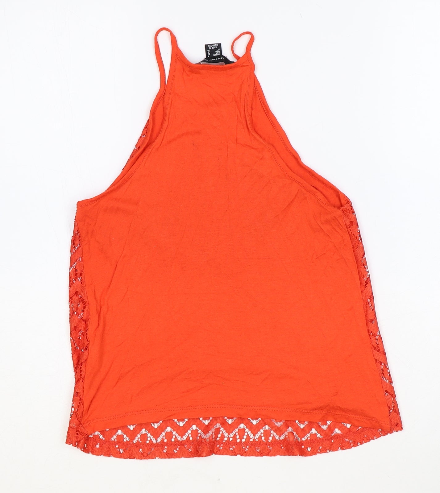 Womens UK Size 4 Atmosphere Orange Basic Tank
