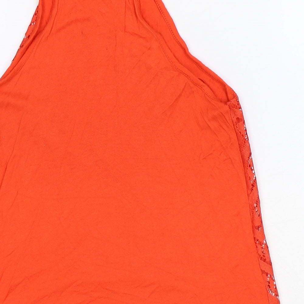 Womens UK Size 4 Atmosphere Orange Basic Tank