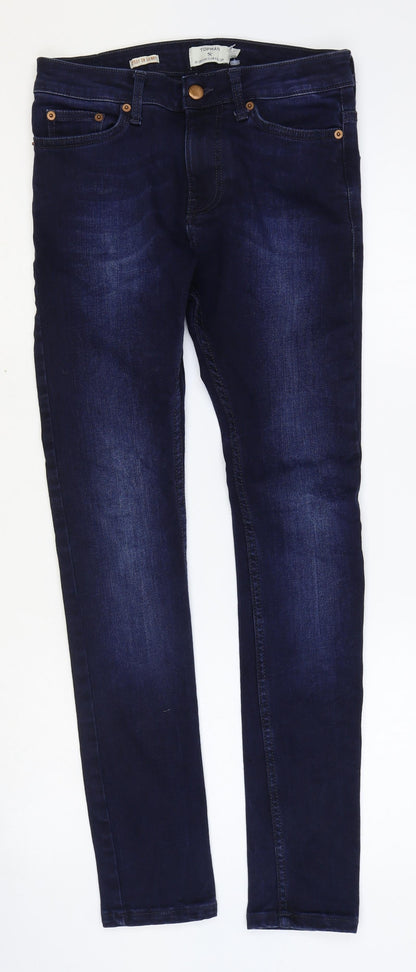 Mens UK Size 28 in Topman Regular Fit Skinny Blue Jeans