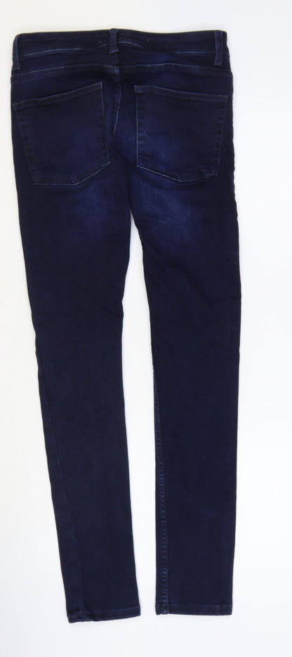 Mens UK Size 28 in Topman Regular Fit Skinny Blue Jeans
