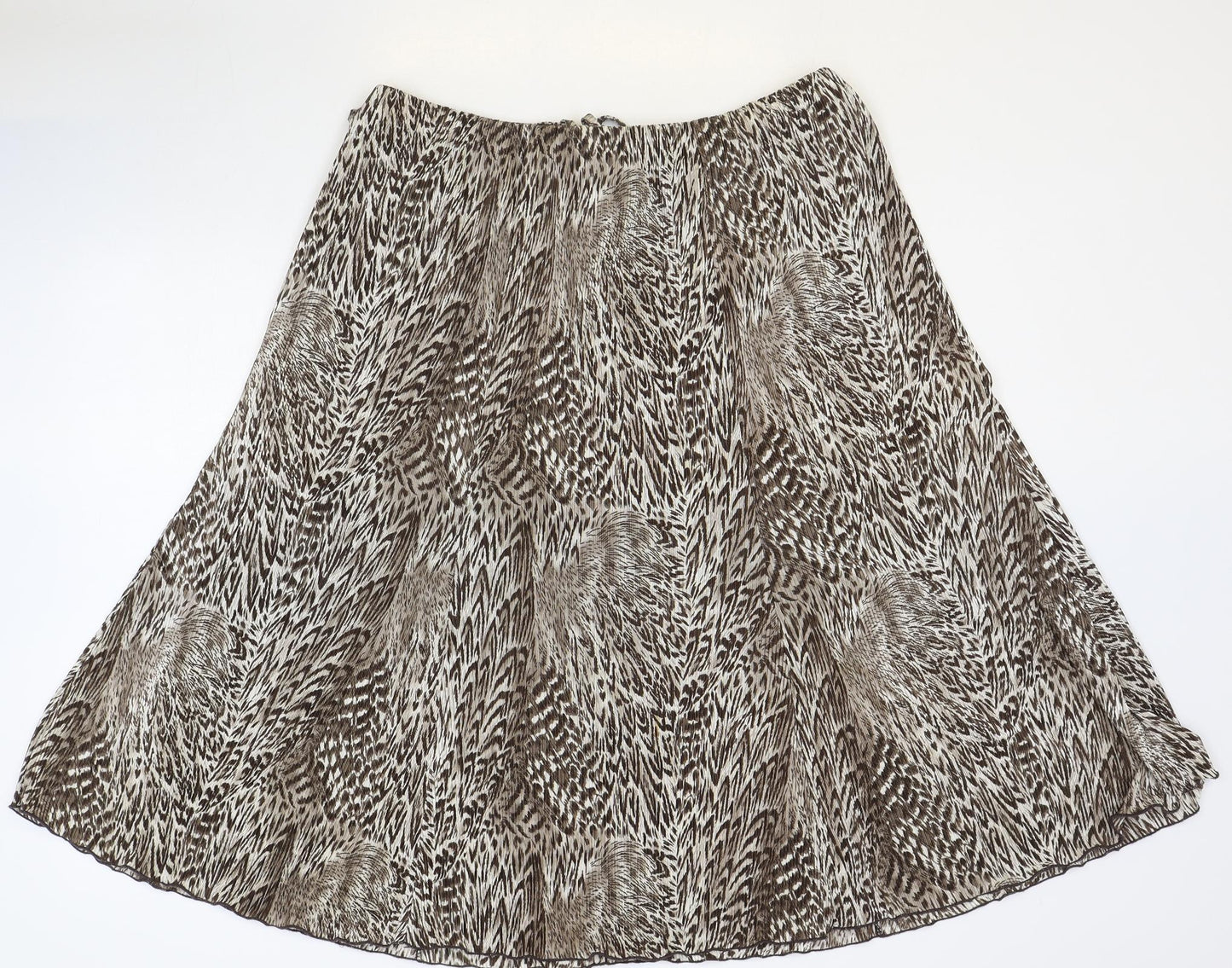 Al Paradise Womens Brown Geometric Polyester A-Line Skirt Size XL