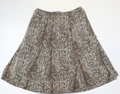 Al Paradise Womens Brown Geometric Polyester A-Line Skirt Size XL