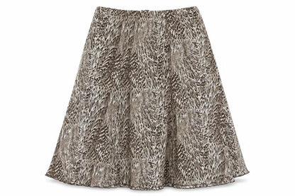 Al Paradise Womens Brown Geometric Polyester A-Line Skirt Size XL