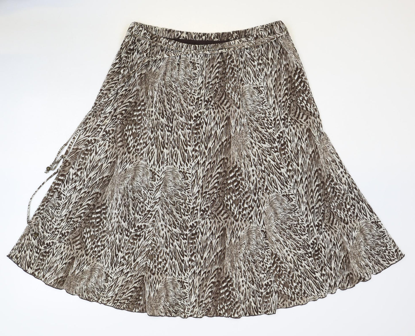 Al Paradise Womens Brown Geometric Polyester A-Line Skirt Size XL