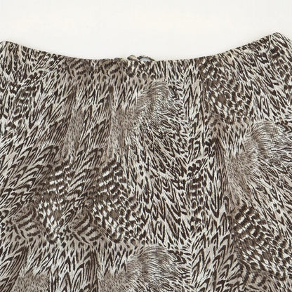 Al Paradise Womens Brown Geometric Polyester A-Line Skirt Size XL