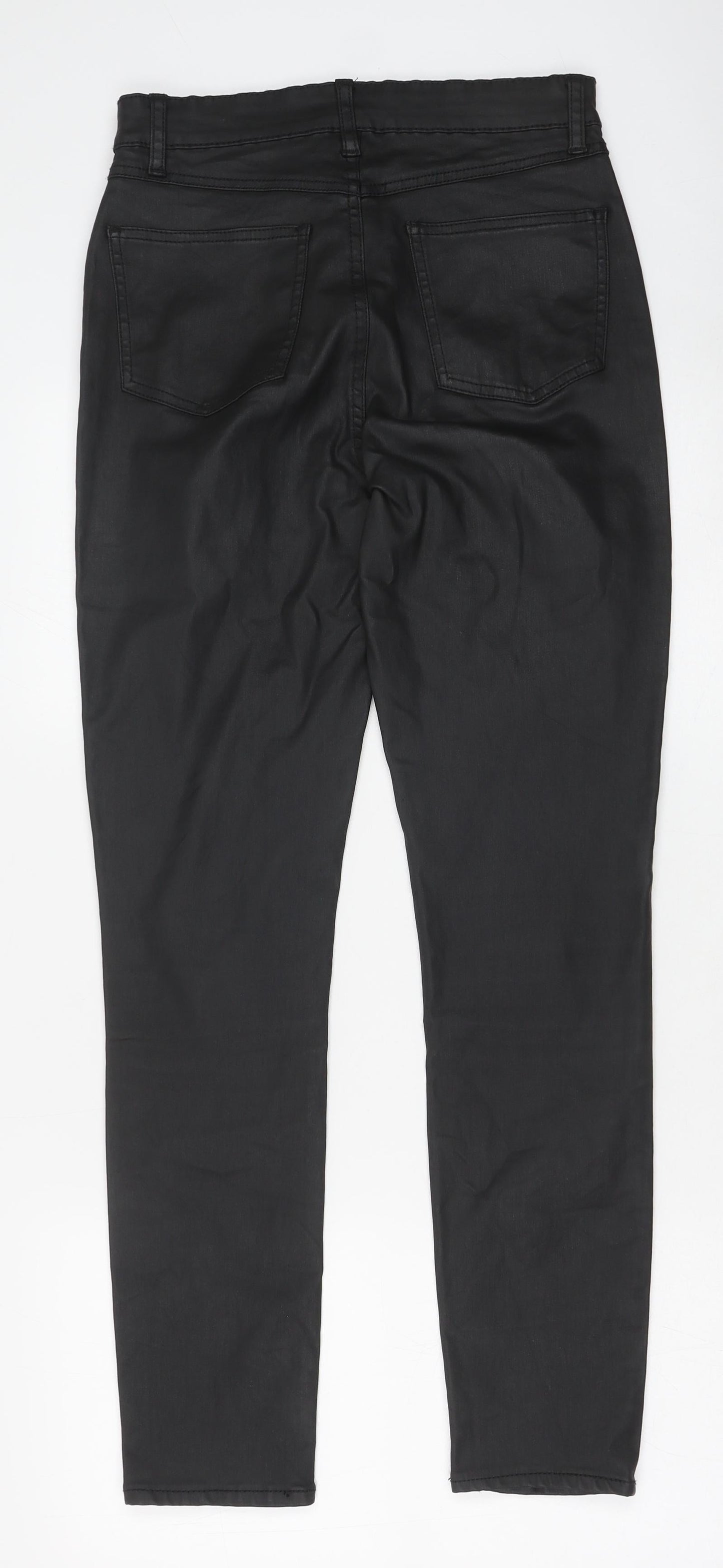 Denim & Co. Womens Black Cotton Skinny Jeans Size 8 Regular Button