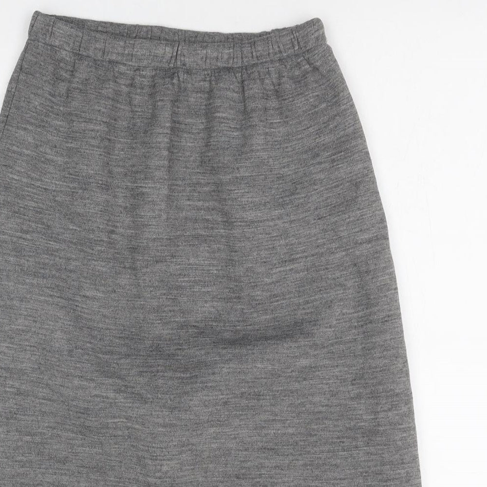 Damart Womens Grey Polyester A-Line Skirt Size 28 in