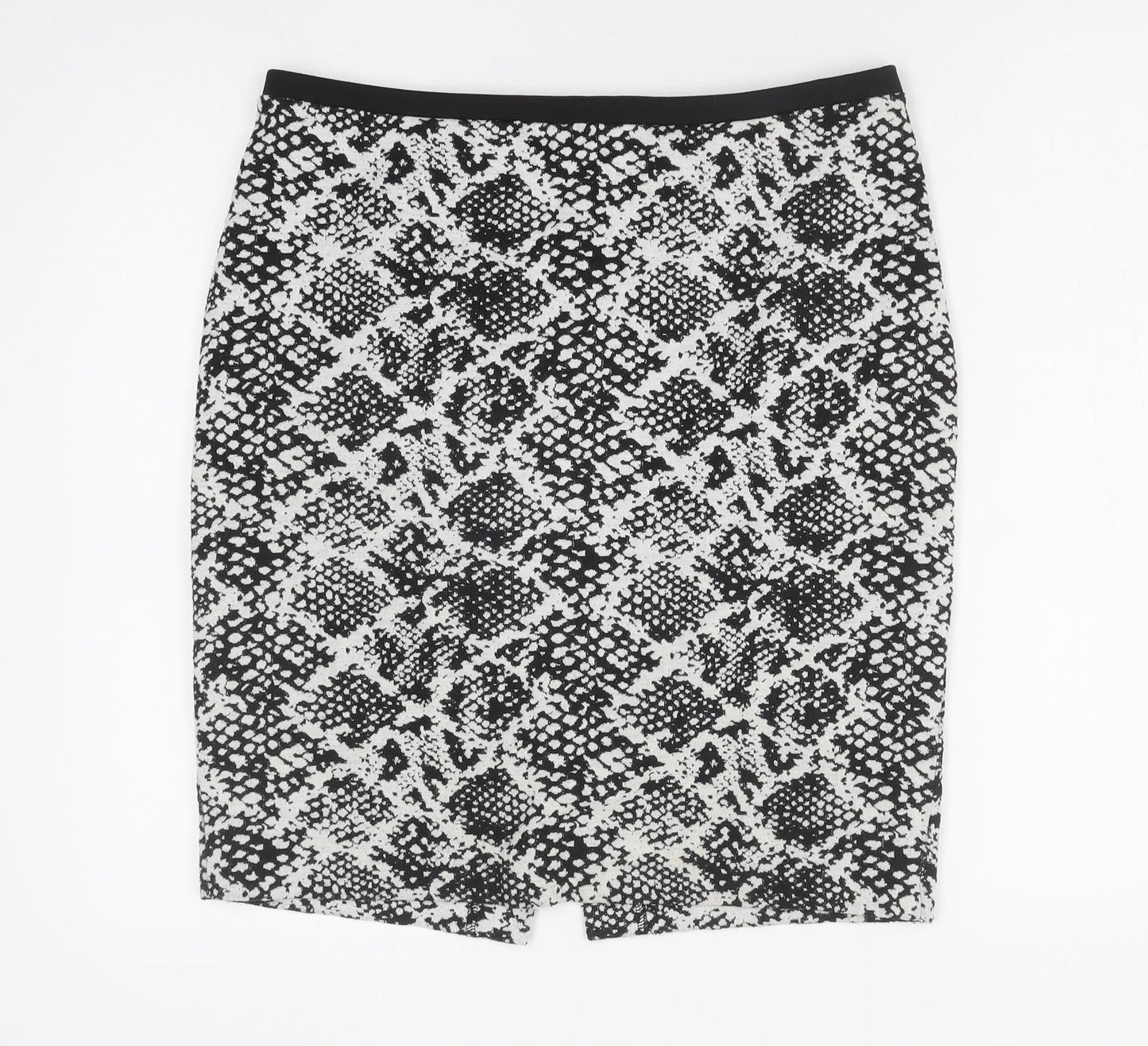 H&M Womens Black Geometric Polyester Bandage Skirt Size M