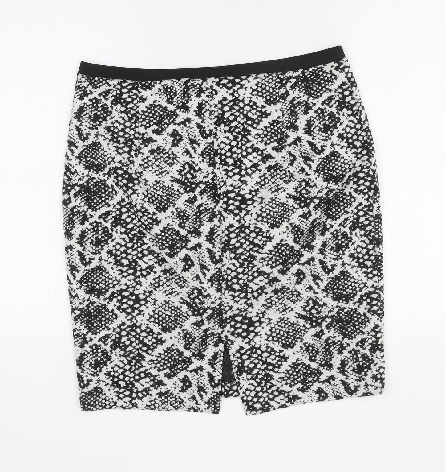 H&M Womens Black Geometric Polyester Bandage Skirt Size M