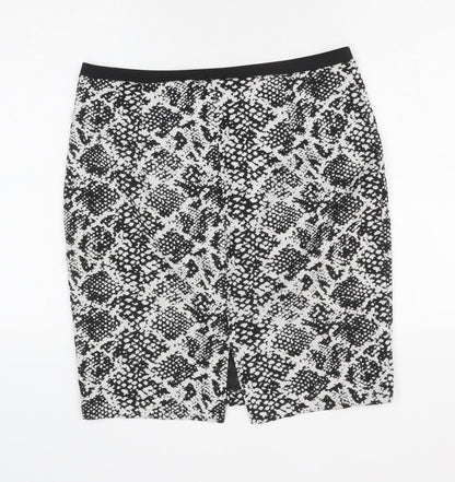 H&M Womens Black Geometric Polyester Bandage Skirt Size M