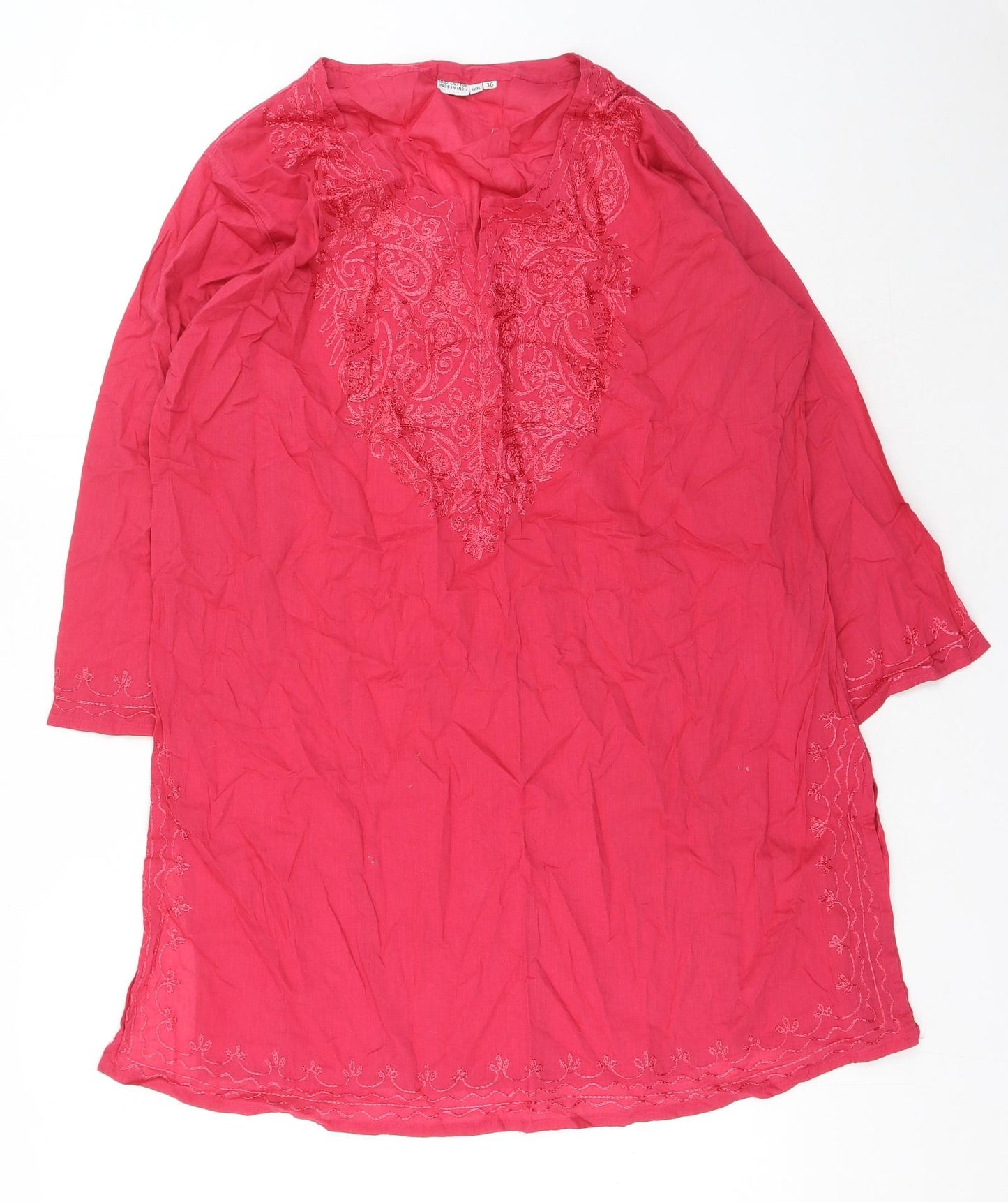 Womens UK Size 8 Preworn Red Basic Blouse