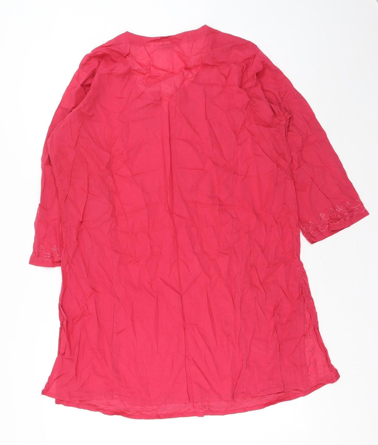 Womens UK Size 8 Preworn Red Basic Blouse