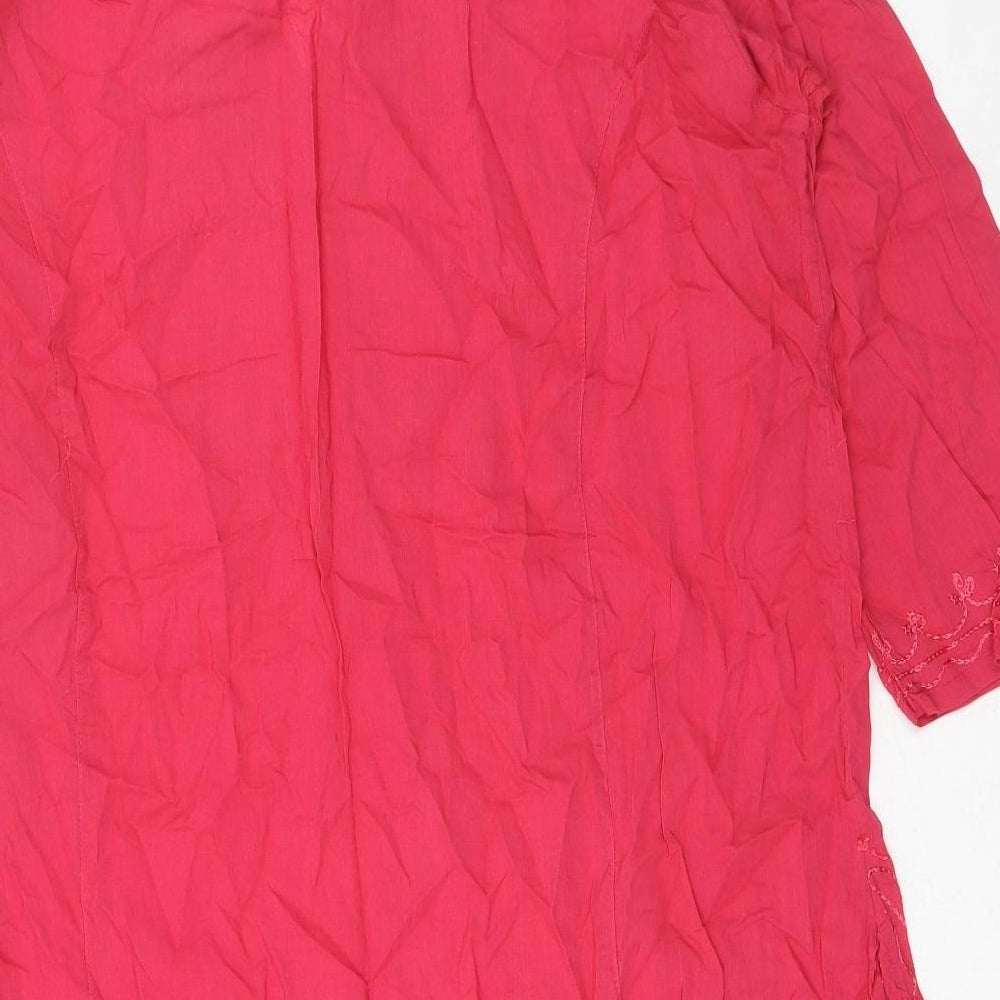Womens UK Size 8 Preworn Red Basic Blouse