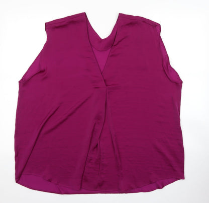 Womens UK Size 22 Marks and Spencer Purple Basic Tank