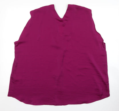 Womens UK Size 22 Marks and Spencer Purple Basic Tank