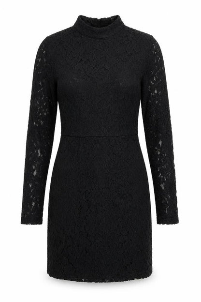 Forever 21 Womens Black Cotton Bodycon Size S Mock Neck Zip