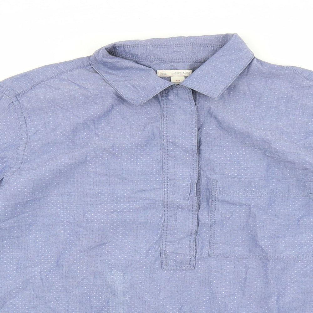 Mens UK Size S Gap Blue  Button-Up Long Sleeve Casual Shirt