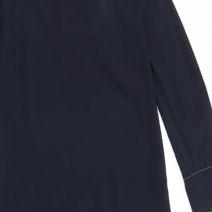 Marks and Spencer Womens Blue Polyester Shirt Dress Size 8 Collared Button