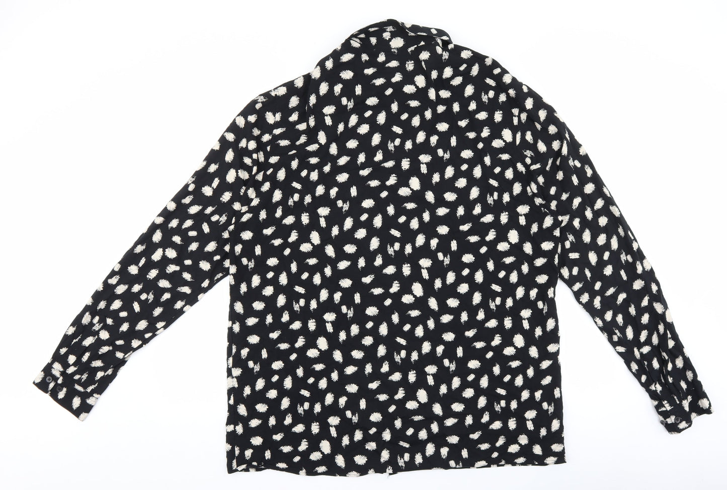 Mens UK Size 2XL Boohoo Black  Button-Up Long Sleeve Casual Shirt