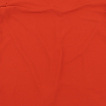 Zara Womens Orange Polyester Shift Size XS V-Neck Pullover