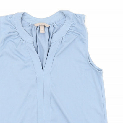 Womens UK Size XS H&M Blue Basic Blouse