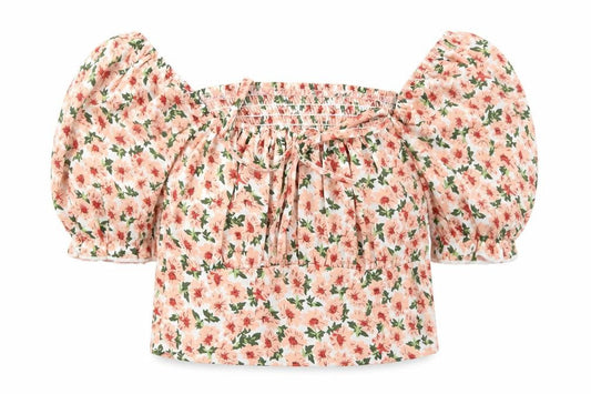 Womens UK Size XS SheIn Pink Cropped Blouse