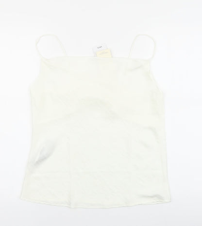 Womens UK Size S Mango Ivory Basic Tank