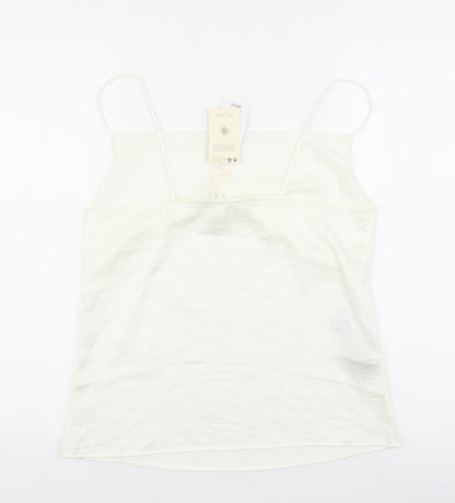 Womens UK Size S Mango Ivory Basic Tank