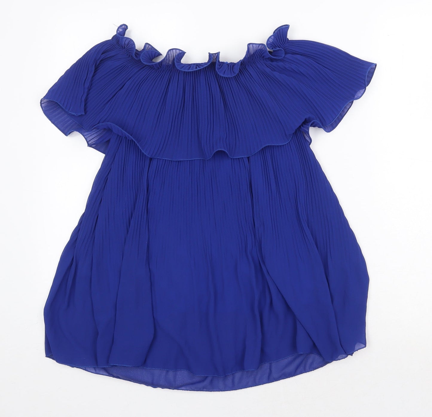 Womens UK Size One Size Preworn Blue Basic Blouse
