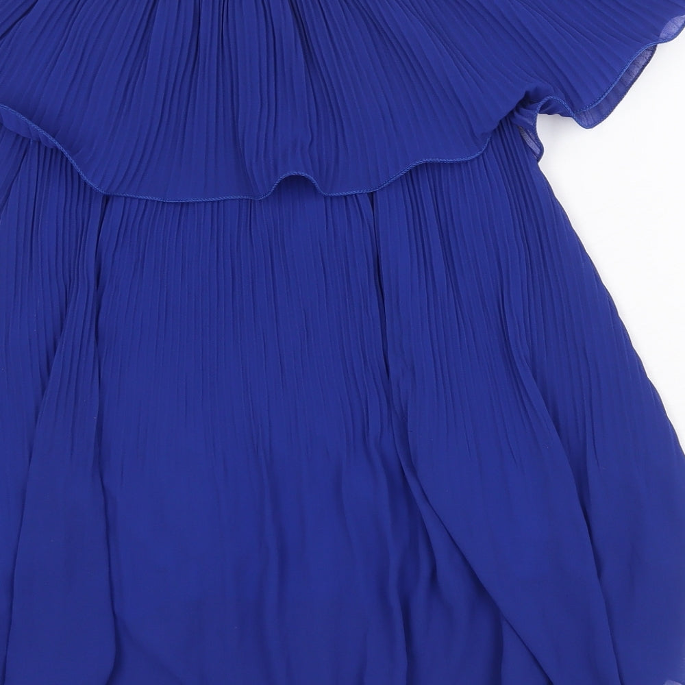 Womens UK Size One Size Preworn Blue Basic Blouse