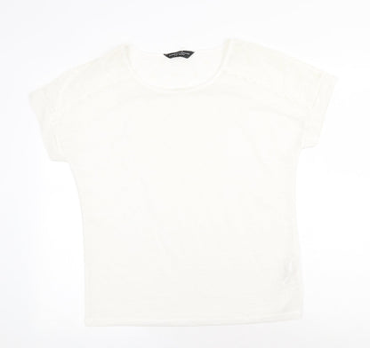 Womens UK Size 14 Dorothy Perkins White Basic T-Shirt