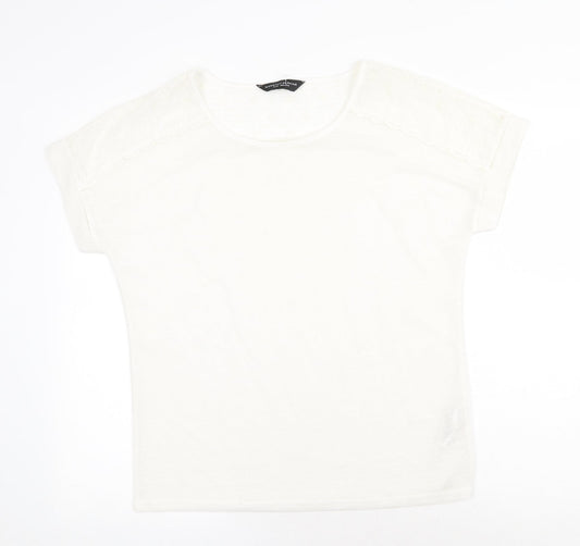 Womens UK Size 14 Dorothy Perkins White Basic T-Shirt