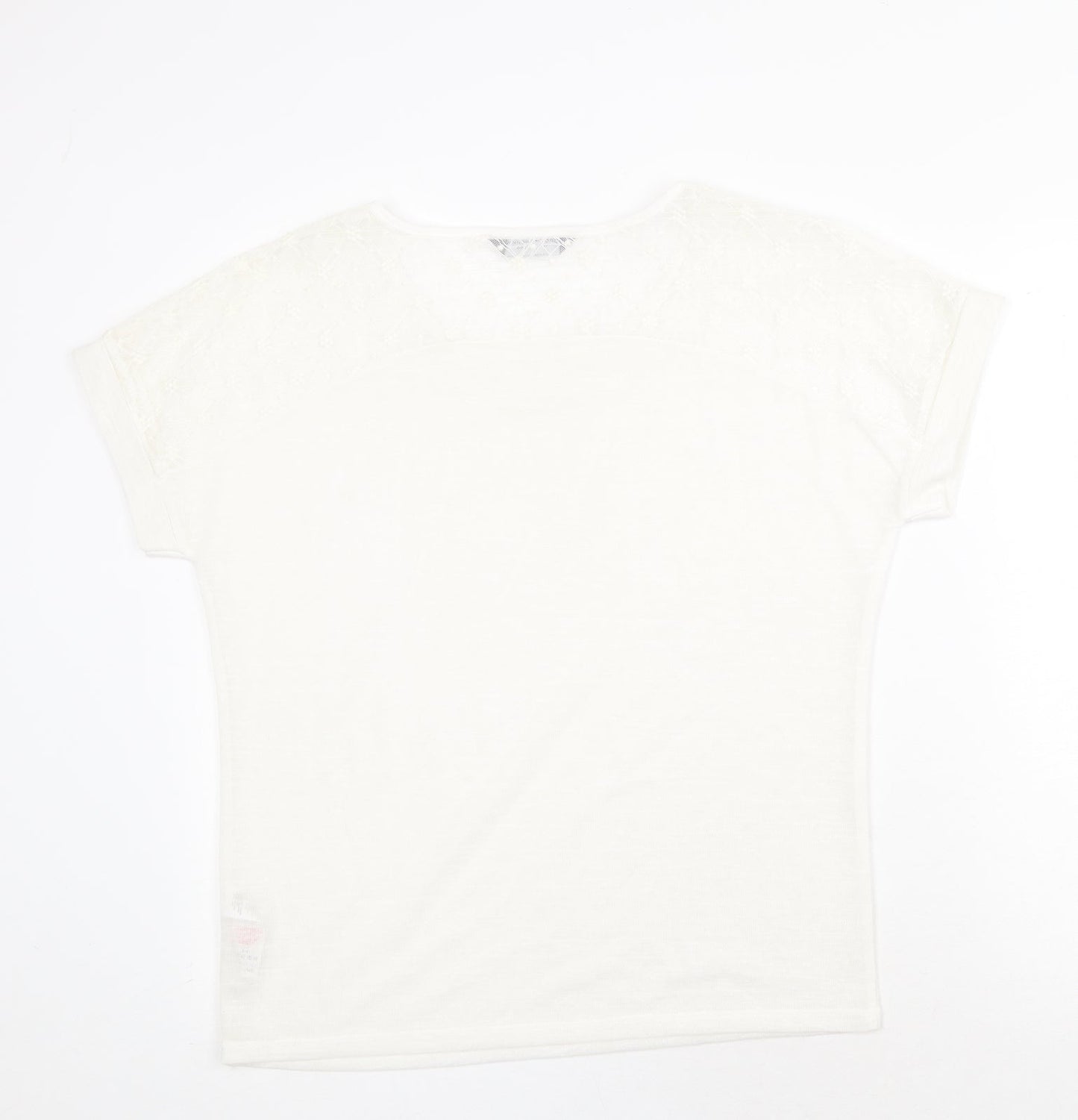 Womens UK Size 14 Dorothy Perkins White Basic T-Shirt
