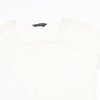 Womens UK Size 14 Dorothy Perkins White Basic T-Shirt