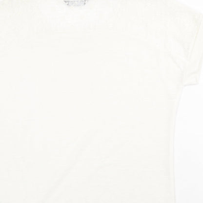Womens UK Size 14 Dorothy Perkins White Basic T-Shirt
