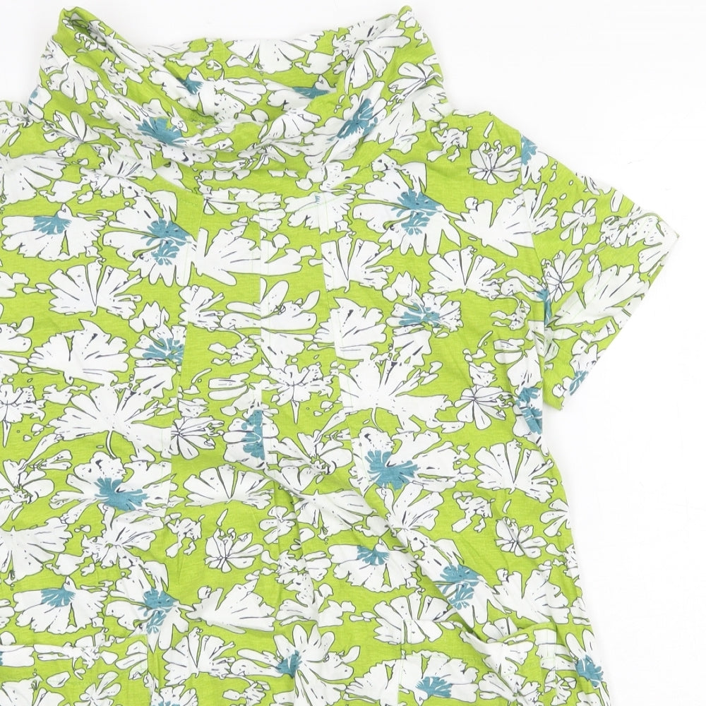 Womens UK Size S Tara Clothing Green Tunic T-Shirt